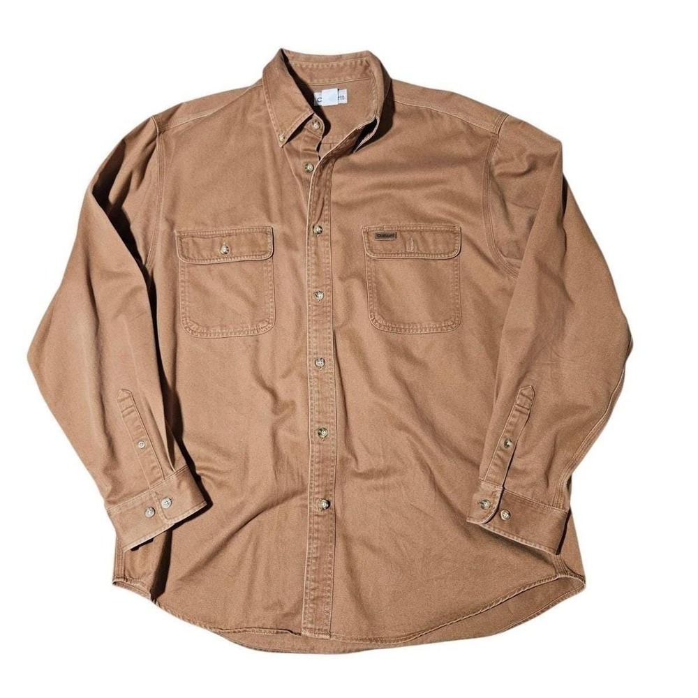 Carhartt Brown Heavy Flannel Mens Large Relaxed Fit (fits XL) Long Sleeve
